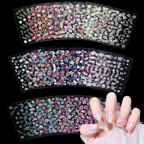 Nagelsticker set blatt - 3d,