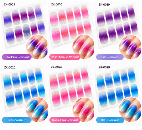Set 24x nagelfolie damen - 24x,