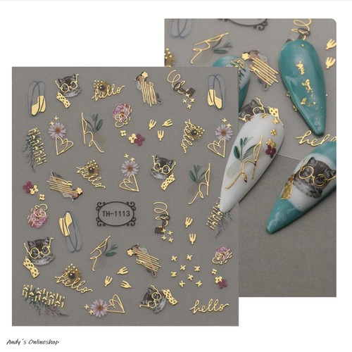 Nagel sticker nail art - 3d,