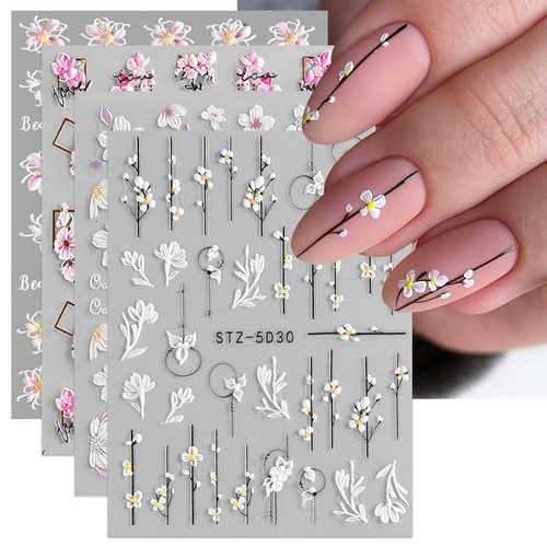 Nagelsticker frühling - 3d,