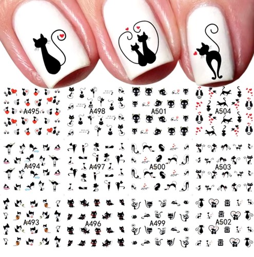 Nagel sticker nail katze - 3d,