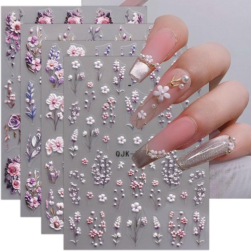 Jmeowio nagelsticker blumen - nagelsticker,