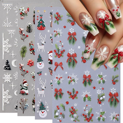 Nagelsticker weihnachten - nagelsticker, 3d