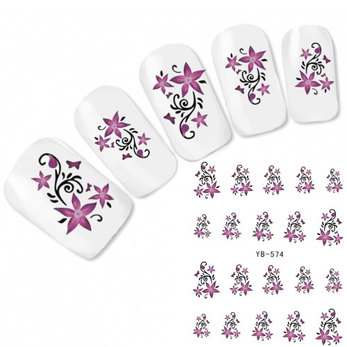Tattoo flower nail - nail, art