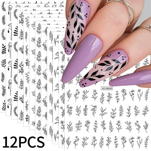 Blatt nail art - 3d, sticker
