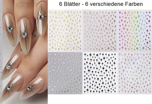 Blatt nagel sticker - 6, nail