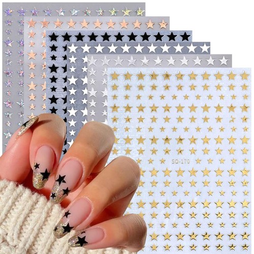 Nagelaufkleber stern glitzer - nagelaufkleber,