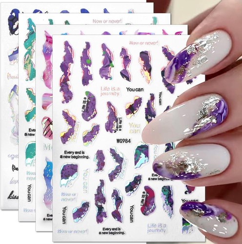 Marmor nagelaufkleber - nagelaufkleber, 3d