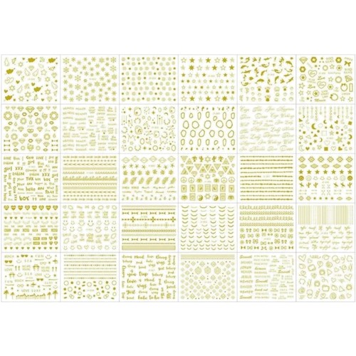 Nagelkunst aufkleber gold - nagelkunst,