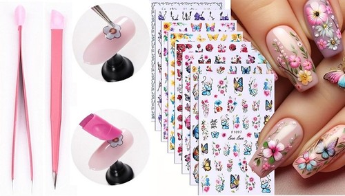 Blatt nagel sticker nail - 8, 3d