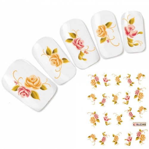 Nagel sticker rose flower - nagel,