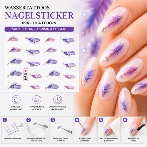 Nagelsticker wassertattoos - nagelsticker,