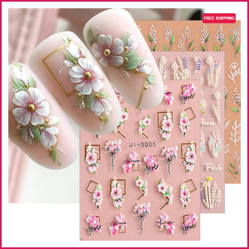 Nagelsticker blumenblätter - nagelsticker,
