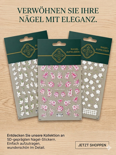 Nagelsticker set florale - 3x, 5d