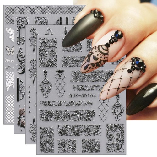 Nagelsticker schwarz weiß - nagelsticker,