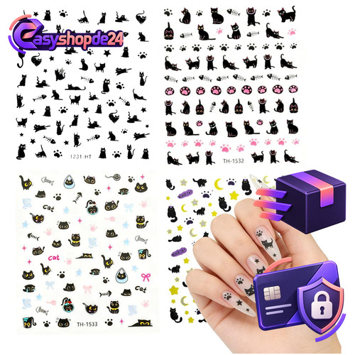Nagelaufkleber 4er set - nagelaufkleber, 4er-set