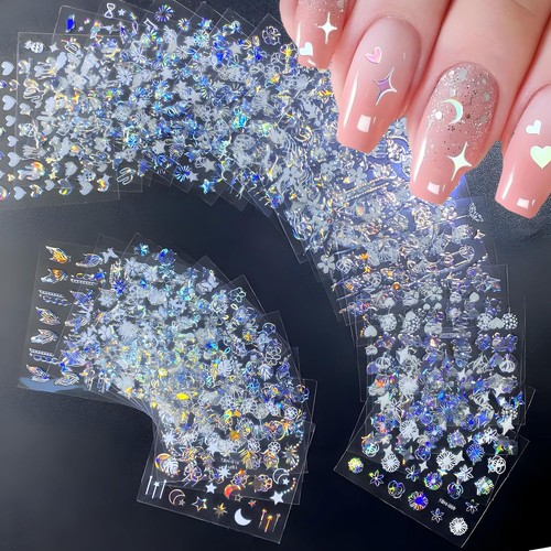 Nagelaufkleber blumen - 3d,