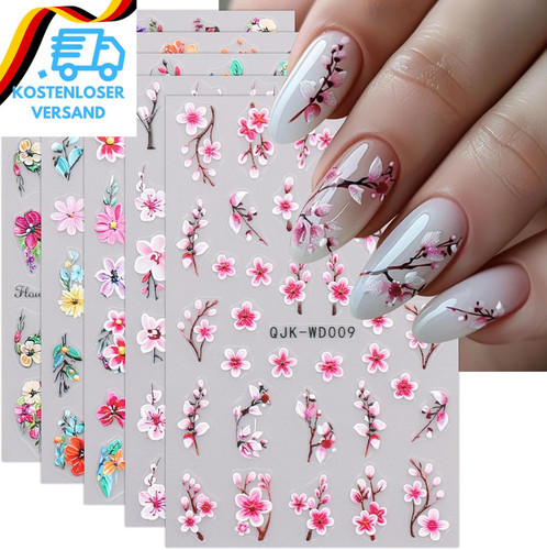Jmeowio nagelsticker blume - blume, 6
